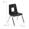 Flash Furniture Advantage Black Student Stack School Chair, 12" ADV-SSC-12BLK - alternate 7